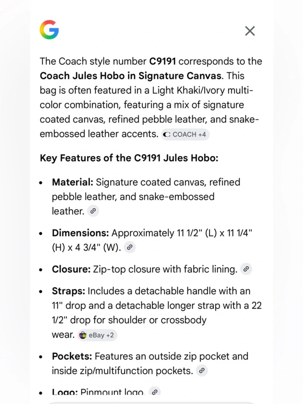 Coach Jules Hobo in Signature Canvas with Braid Detail